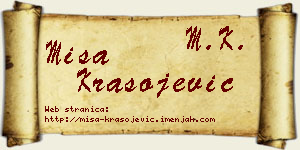 Miša Krasojević vizit kartica